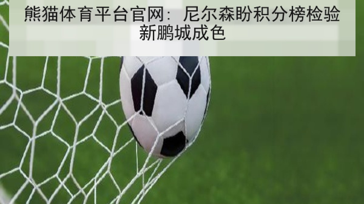 熊猫体育平台官网: 尼尔森盼积分榜检验新鹏城成色